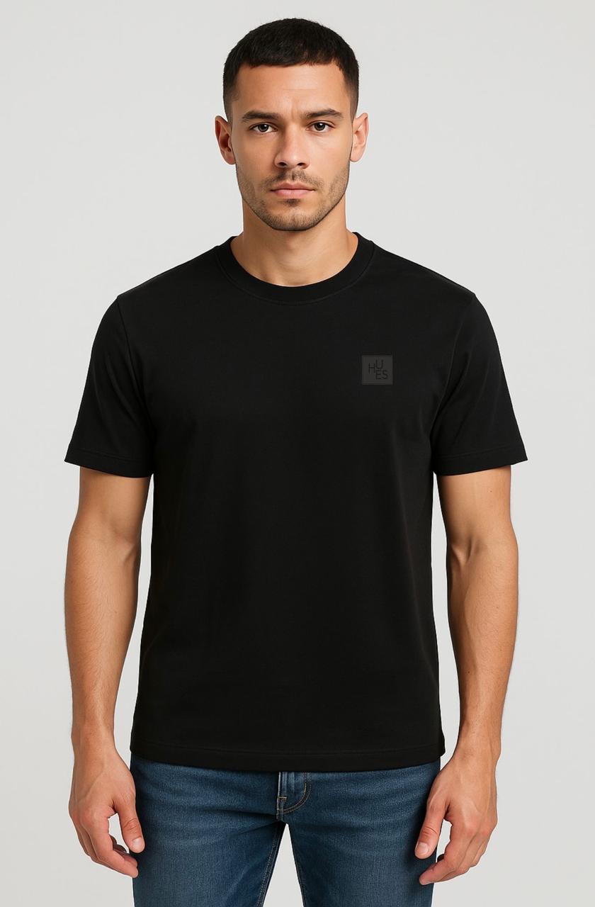 Premium Tencel Drop Shoulder T-Shirt – Black | 220 GSM