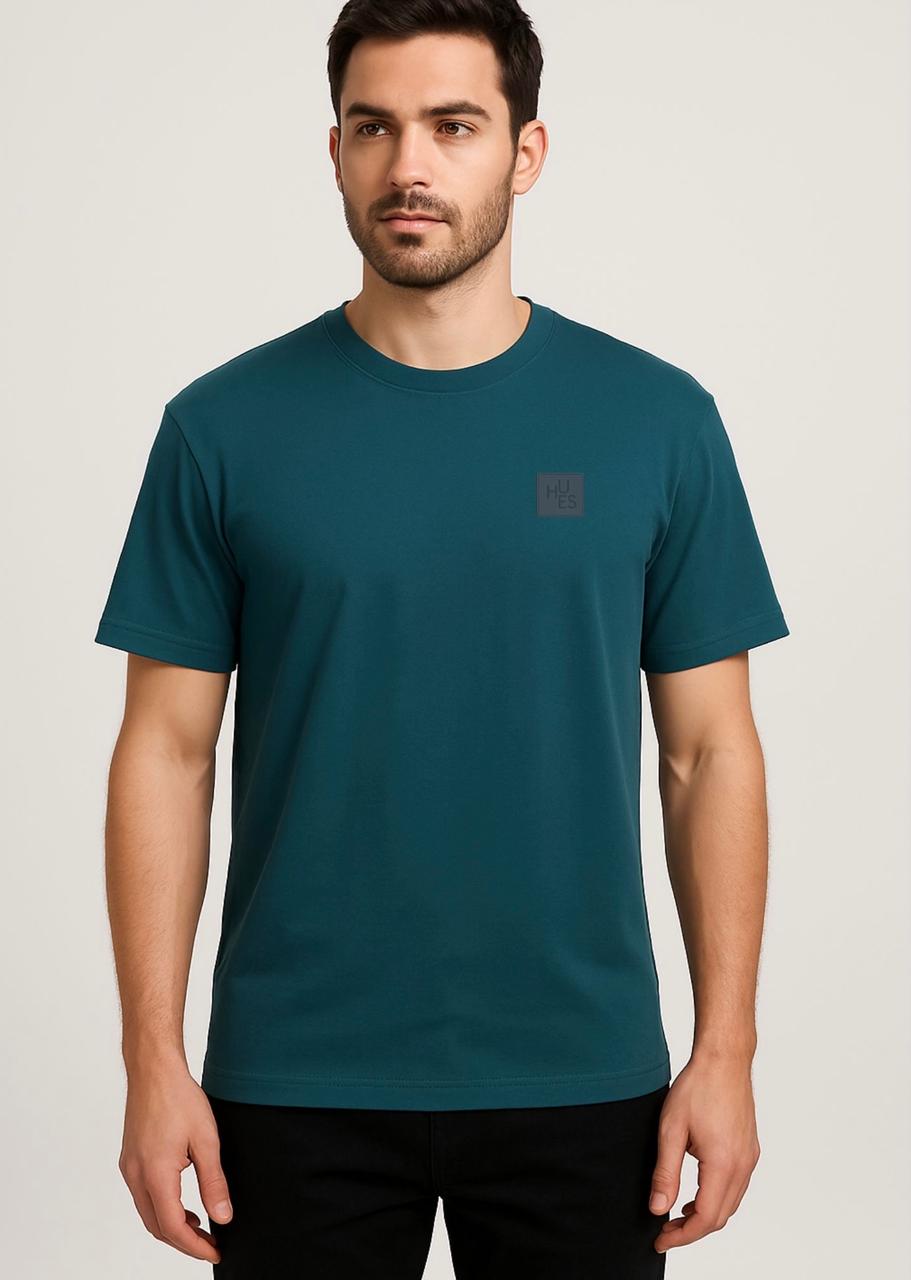 Premium Tencel Drop Shoulder T-Shirt – Deep Teal | 220 GSM