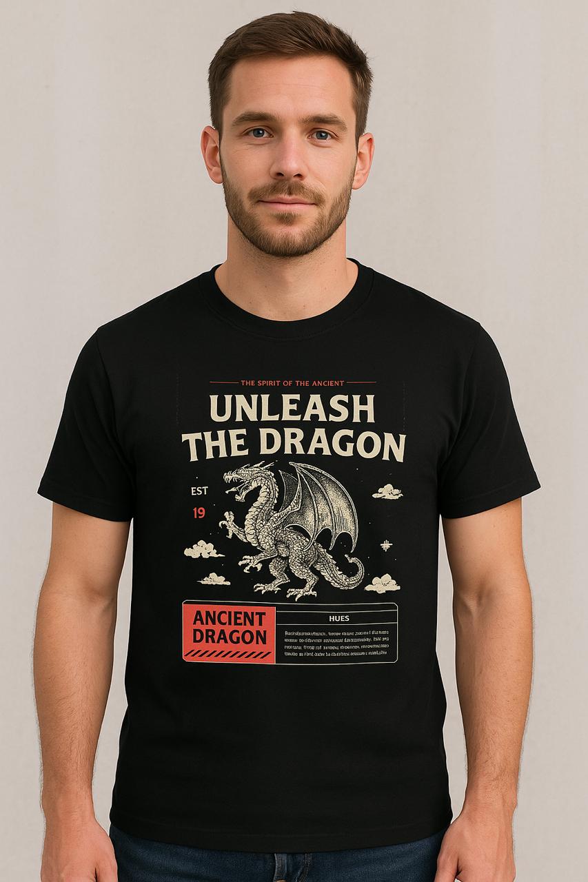 Unleash the Dragon Graphic Black T-Shirt