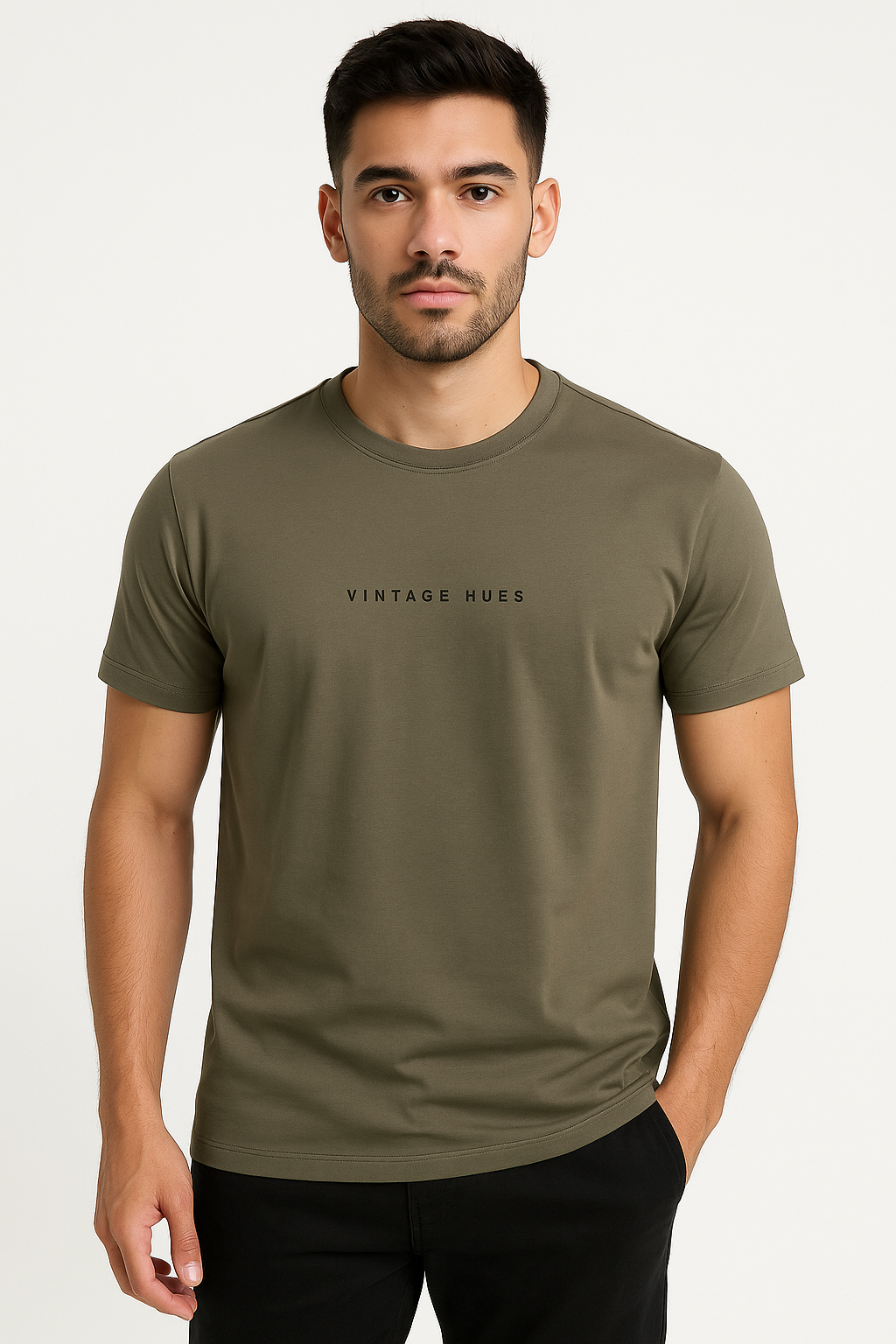 Premium Tencel Smart Fit T-Shirt – Earthy Brownish Grey | 220 GSM
